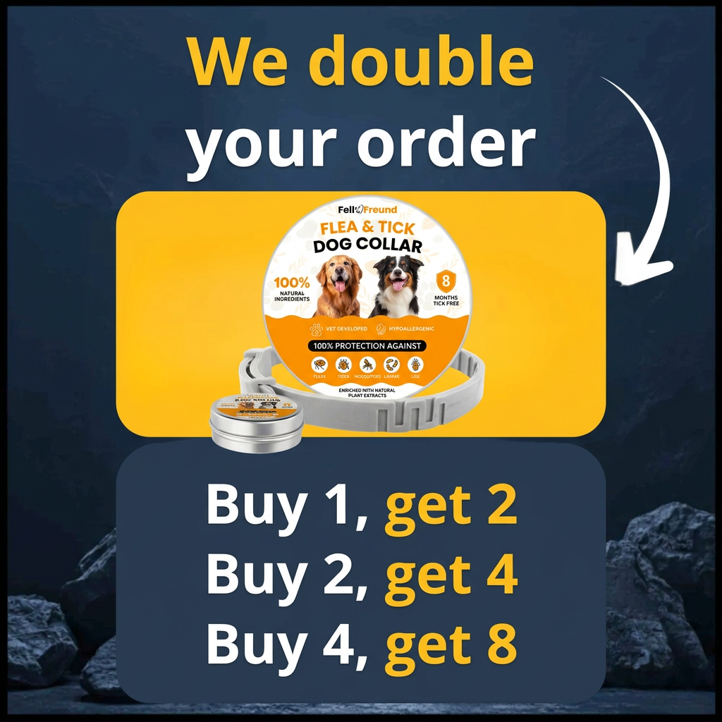 Flea and Tick Protection Collar for Dogs [Double-Up Offer]
